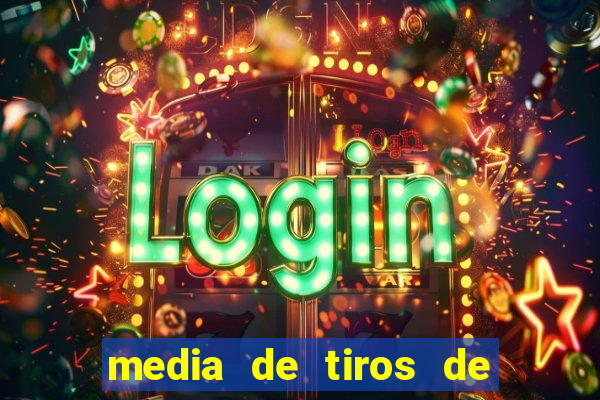 media de tiros de meta por jogo